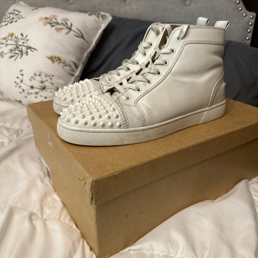 Christian Louboutin white high top